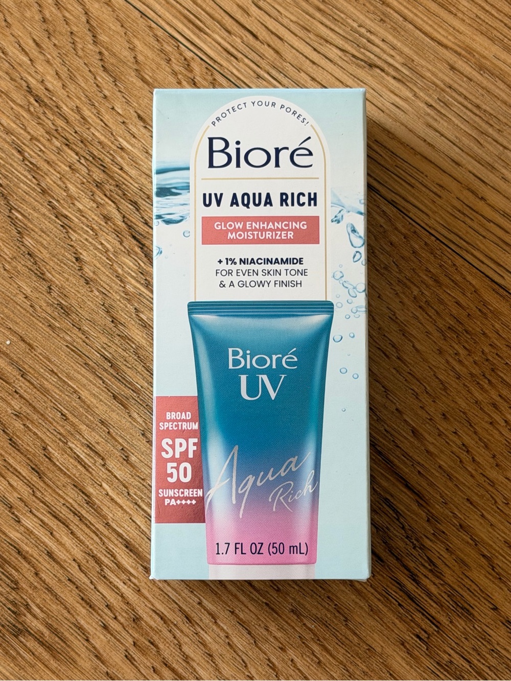 Biore UV Aqua Rich Glow Enhancing Moisturizer SPF 50 - 1.7 fl oz